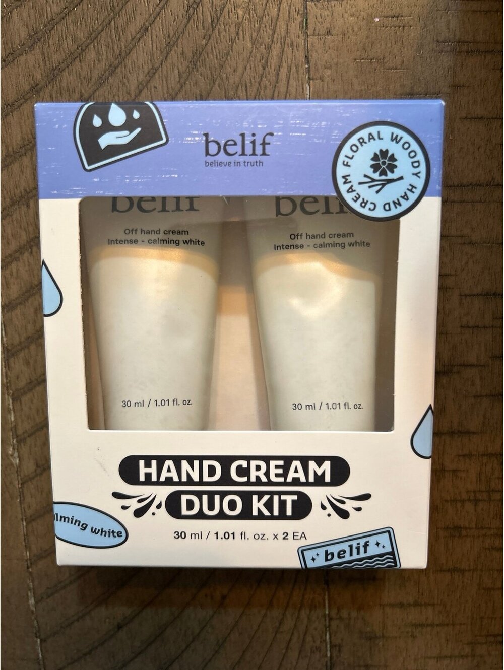 Belif Hand Cream Duo Kit • Calming White • New Sealed 30ml x2